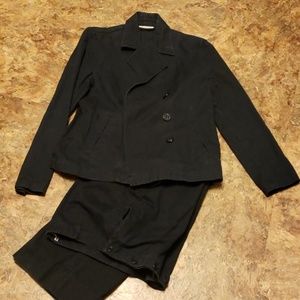 Blue cotton casual suit